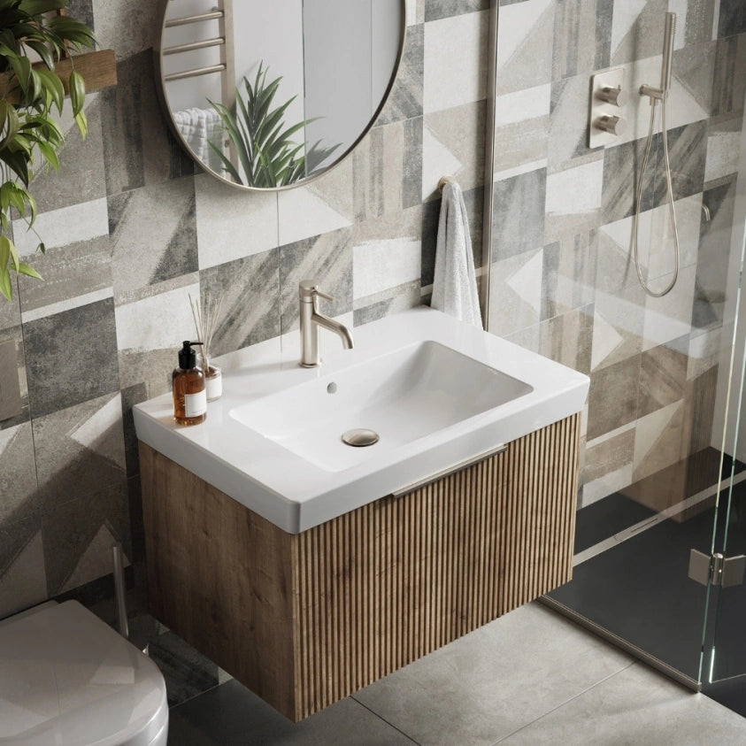 Abacus Concept Linear Halifax Oak 800mm Basin & Vanity Unit