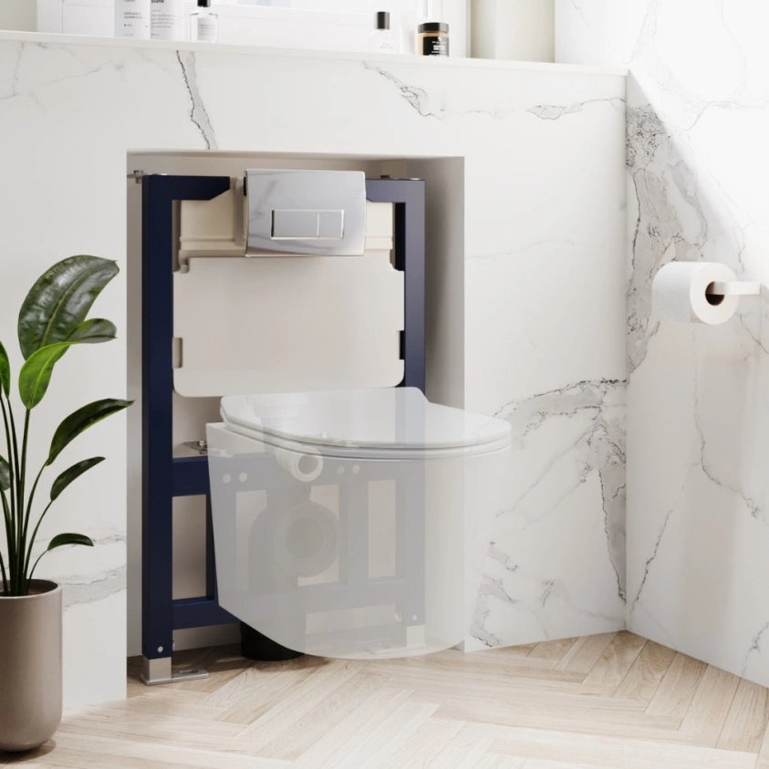 Wall Mount Commode Frame Abacus Wall Mounted 820mm Toilet Frame With Dual Flush Cistern ...