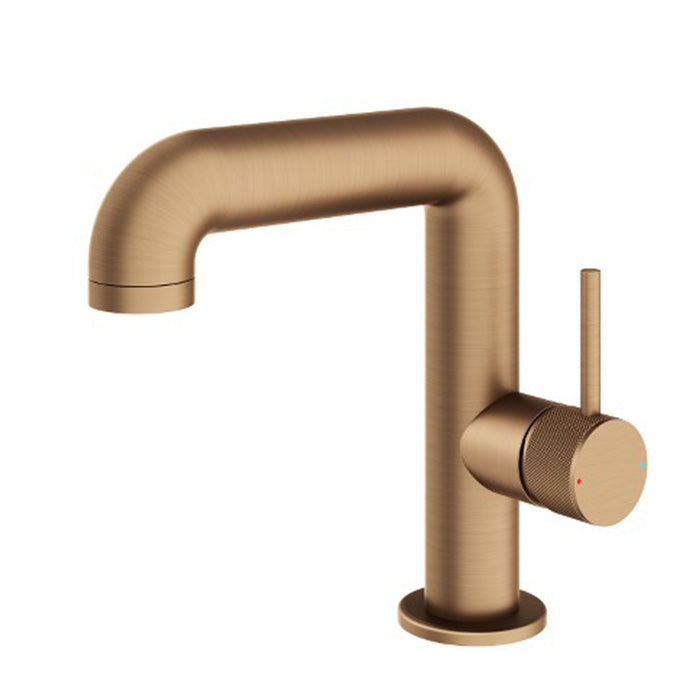Abacus ISO Pro Side Lever Mono Basin Mixer Brushed Bronze