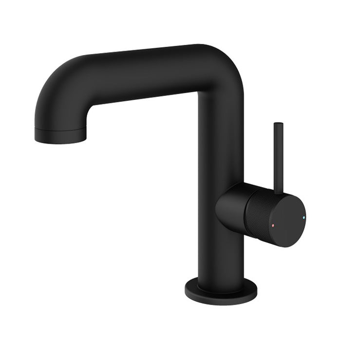 Abacus ISO Pro Side Lever Mono Basin Mixer Matt Black