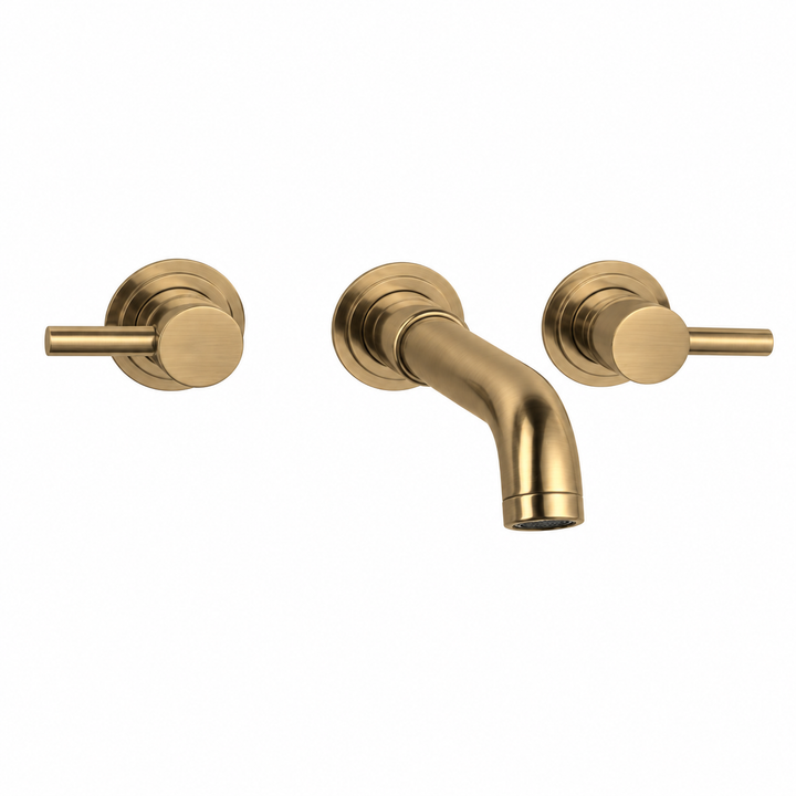 Swadling Absolute 3 Hole Wall Mounted Bath Mixer With Curved Spout