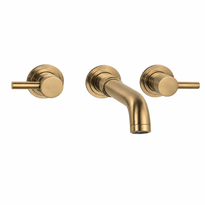 Swadling Absolute Wall Mounted Basin Mixer Tap With Curved Spout