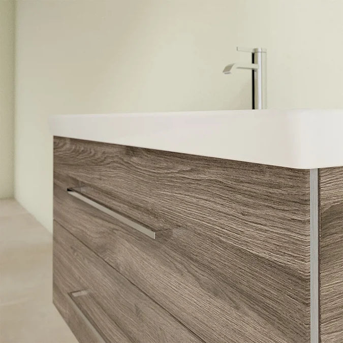 Villeroy & Boch Avento 1000mm Wall Hung 2 Drawer Vanity Unit & 1 Tap Hole Washbasin