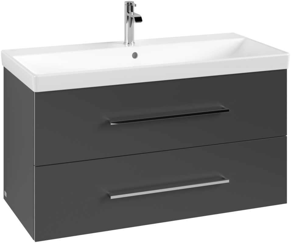 Villeroy & Boch Avento 1000mm Wall Hung 2 Drawer Vanity Unit & 1 Tap Hole Washbasin