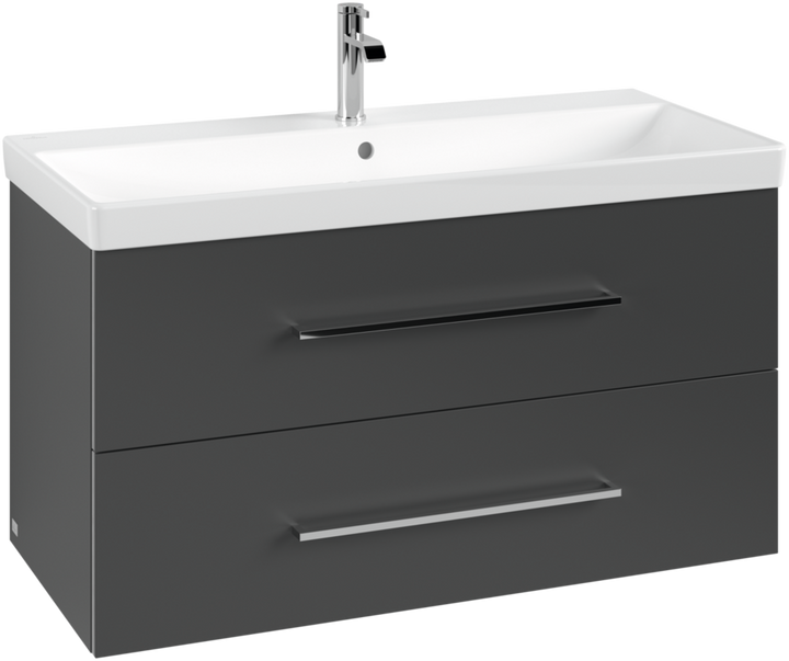 Villeroy & Boch Avento 1000mm Wall Hung 2 Drawer Vanity Unit & 1 Tap Hole Washbasin