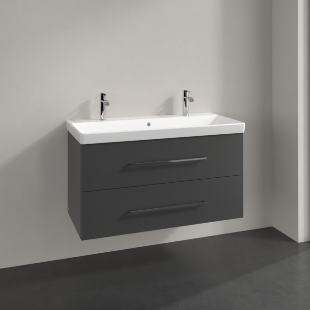 Villeroy & Boch Avento 1000mm Wall Hung 2 Drawer Vanity Unit & 1 Tap Hole Washbasin