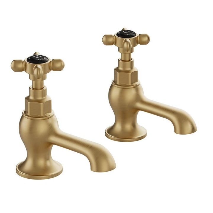Booth & Co Axbridge Cross Handles Basin Pillar Taps