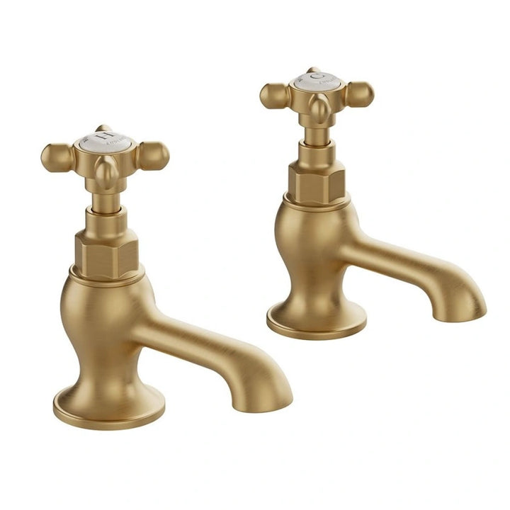Booth & Co Axbridge Cross Handles Basin Pillar Taps