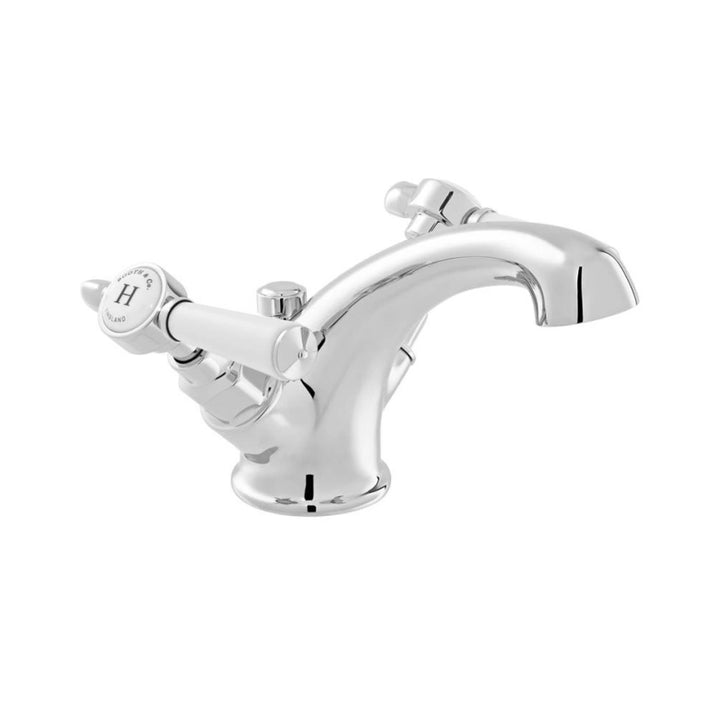 Booth & Co Axbridge Lever Handles Mono Basin Mixer With Pop Up Waste
