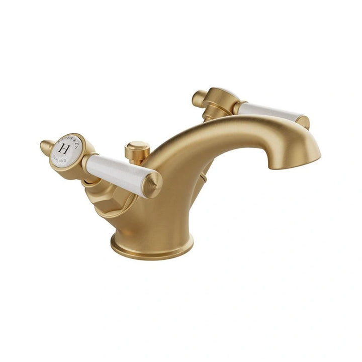 Booth & Co Axbridge Lever Handles Mono Basin Mixer With Pop Up Waste