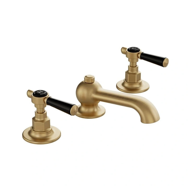 Booth & Co Axbridge Lever Handles 3 Hole Basin Mixer With Pop Up Waste