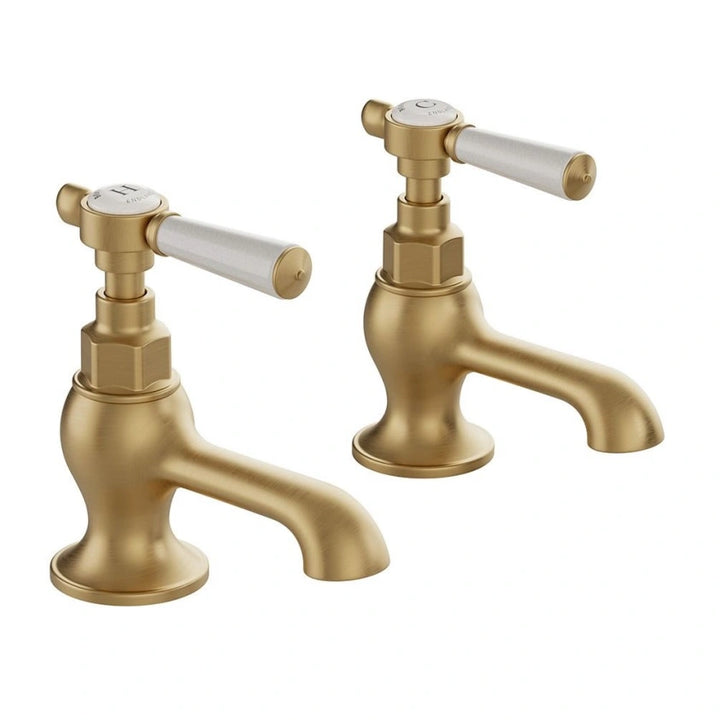 Booth & Co Axbridge Lever Handles Basin Pillar Taps