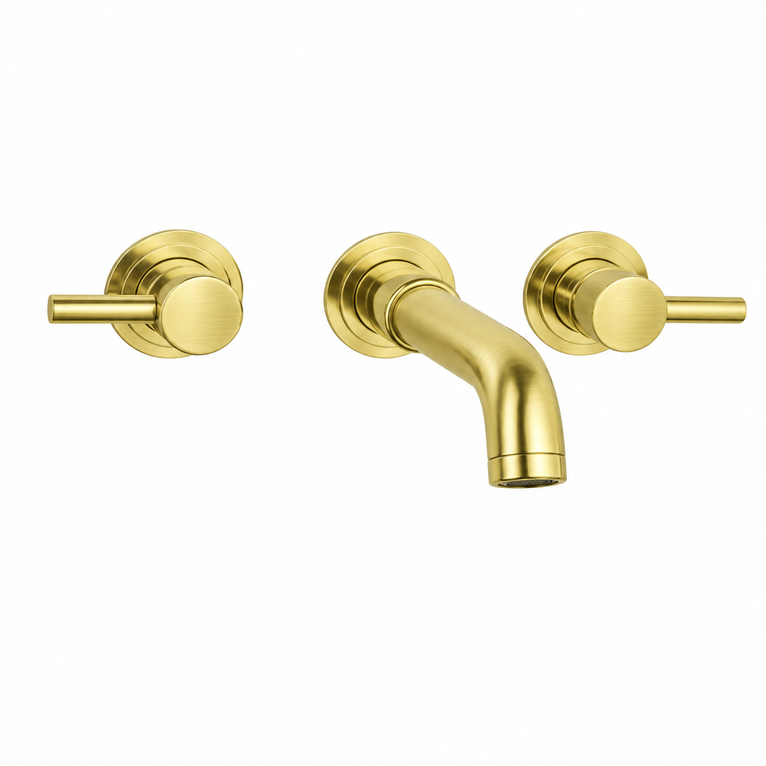 Swadling Absolute Wall Mounted Basin Mixer Tap With Curved Spout