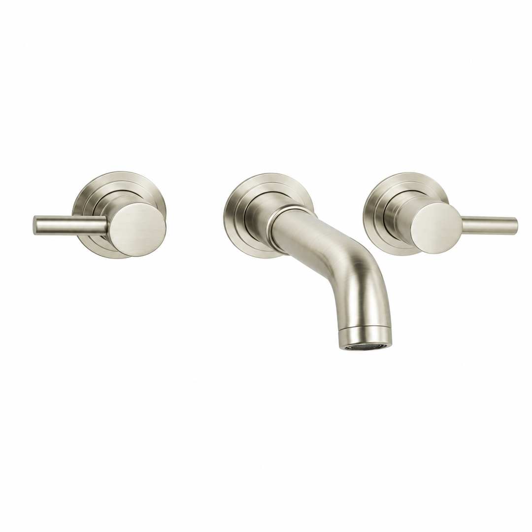 Swadling Absolute Wall Mounted Basin Mixer Tap With Curved Spout