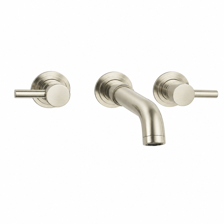 Swadling Absolute 3 Hole Wall Mounted Bath Mixer With Curved Spout