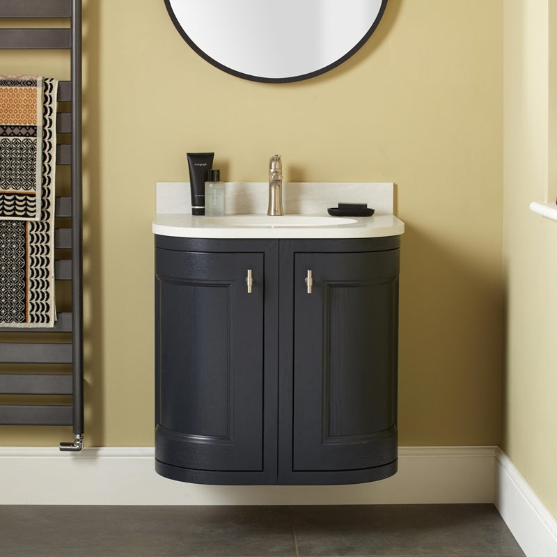 Burbidge Tetbury 640mm Curved Vanity Unit with Solid Surface Worktop & Integrated Basin