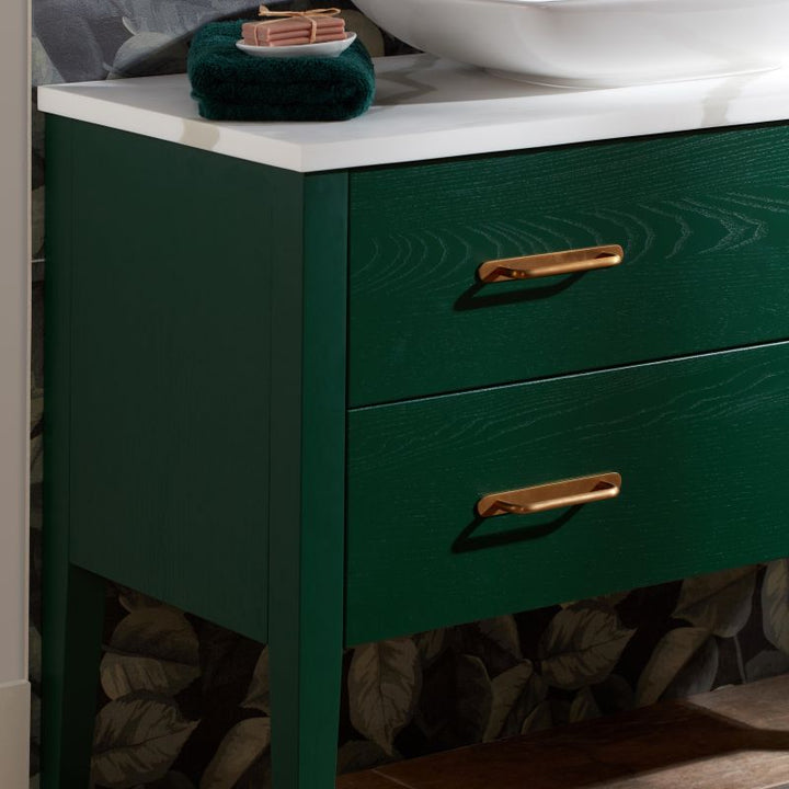 Burbidge Barton 1156mm Vanity Unit With 2 Drawers & Solid Surface Worktop