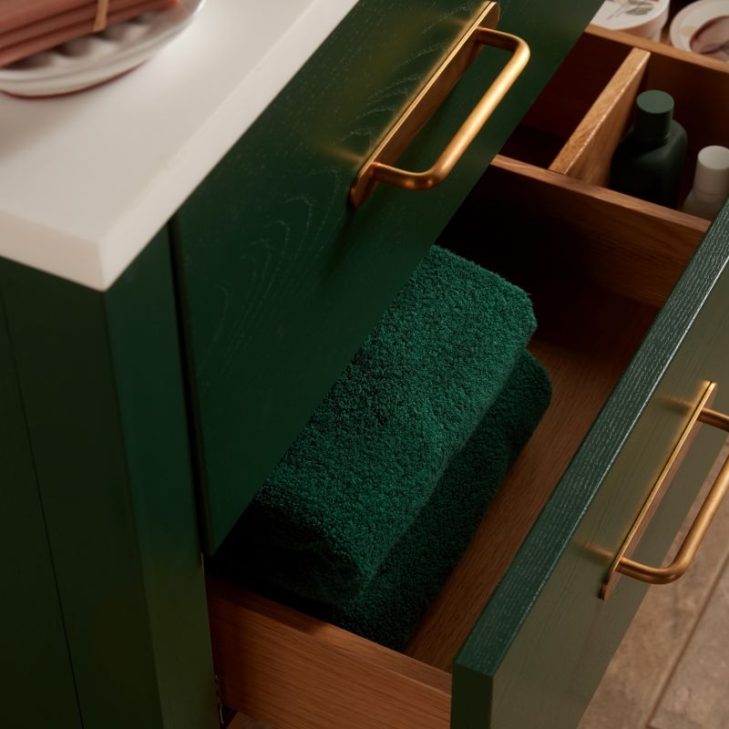 Burbidge Barton 1156mm Vanity Unit With 2 Drawers & Solid Surface Worktop