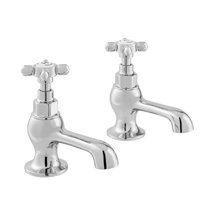 Booth & Co Axbridge Cross Handles Basin Pillar Taps