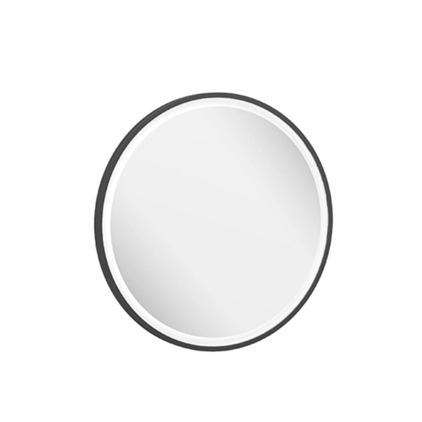 Abacus Round 600mm Matt Black LED Mirror