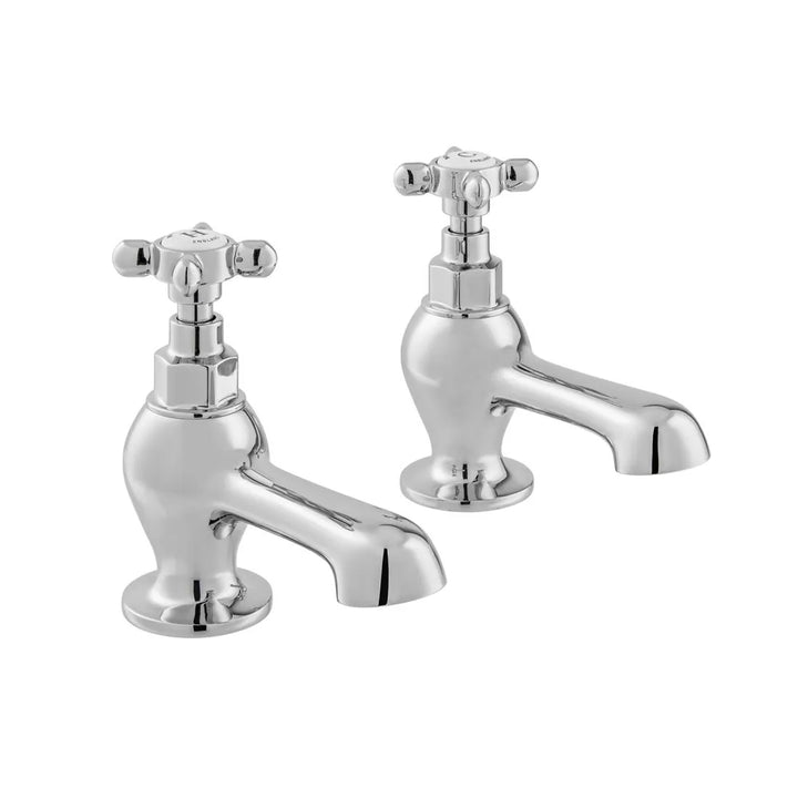 Booth & Co Axbridge Cross Handles Bath Pillar Taps