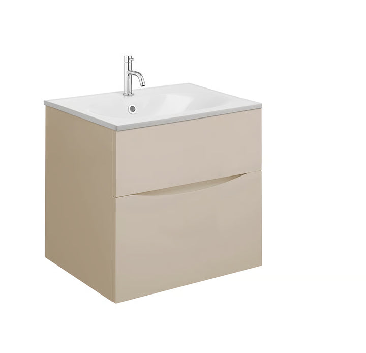 Crosswater Glide II 500mm Vanity Unit With Cast Mineral Marble Basin