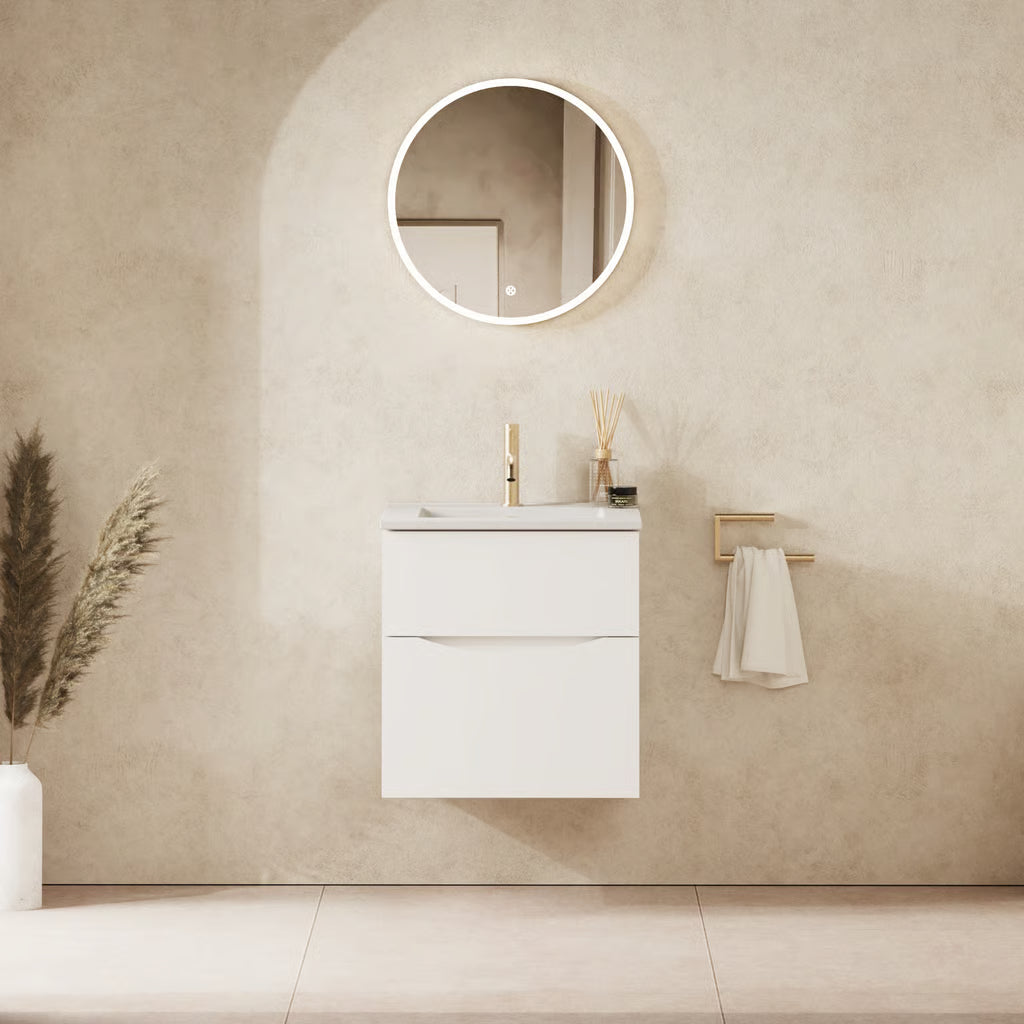 Crosswater Glide II 500mm Vanity Unit With Cast Mineral Marble Basin