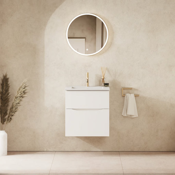 Crosswater Glide II 500mm Vanity Unit With Cast Mineral Marble Basin
