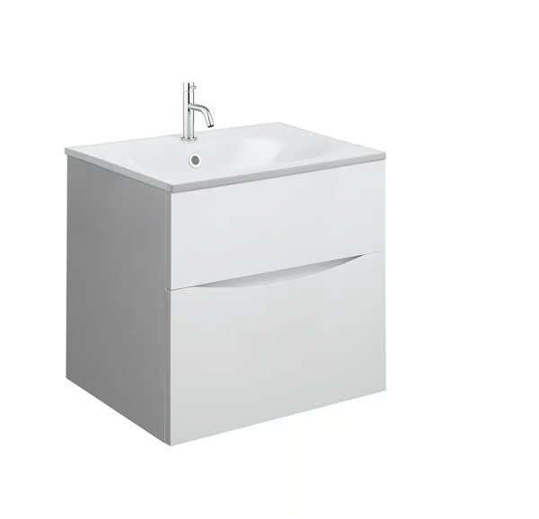 Crosswater Glide II 500mm Vanity Unit With Cast Mineral Marble Basin