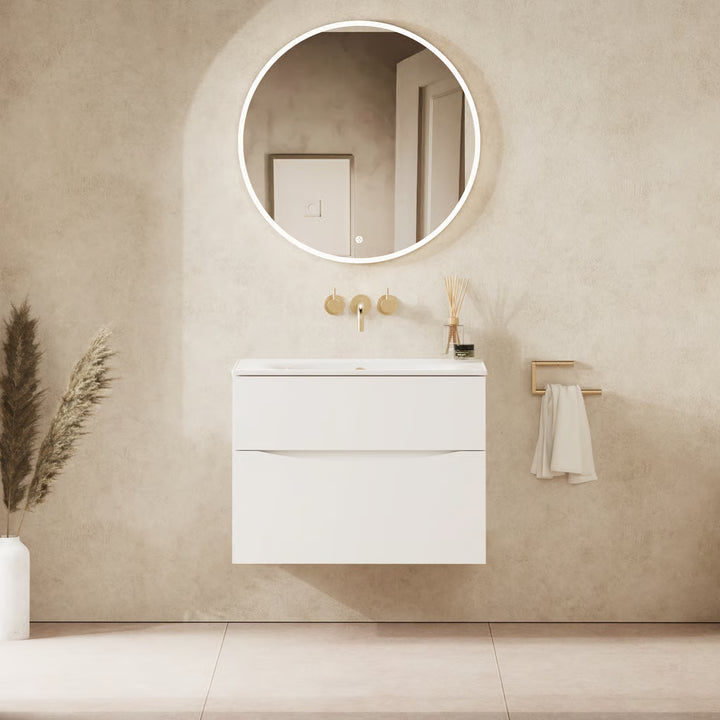 Crosswater Glide II 700mm Vanity Unit With Cast Mineral Marble Basin