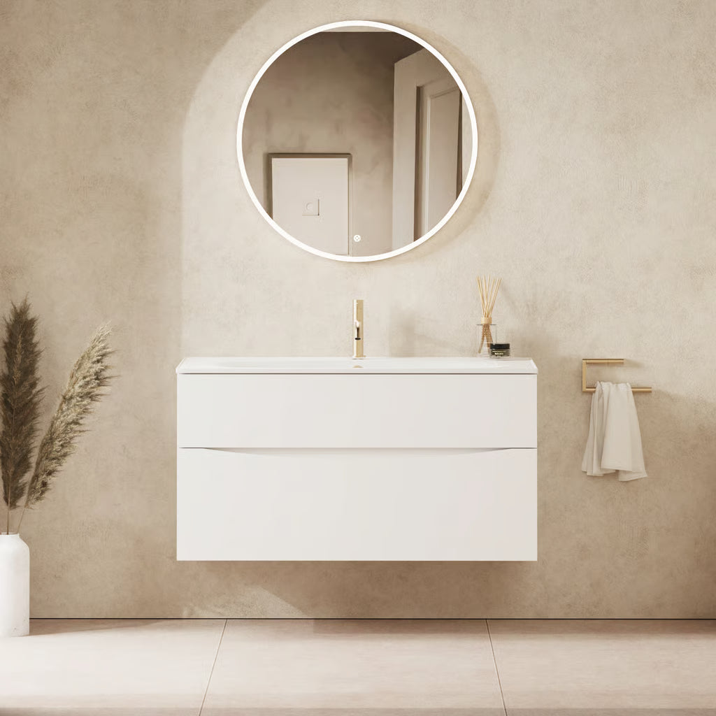 Crosswater Glide II 1000mm Vanity Unit With Cast Mineral Marble Basin