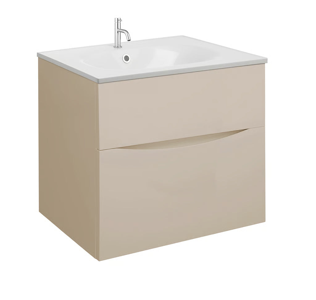 Crosswater Glide II 600mm Vanity Unit With Cast Mineral Marble Basin
