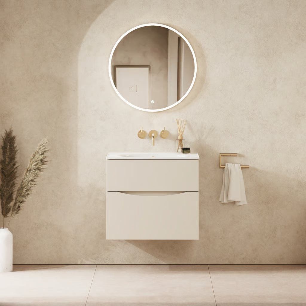 Crosswater Glide II 600mm Vanity Unit With Cast Mineral Marble Basin