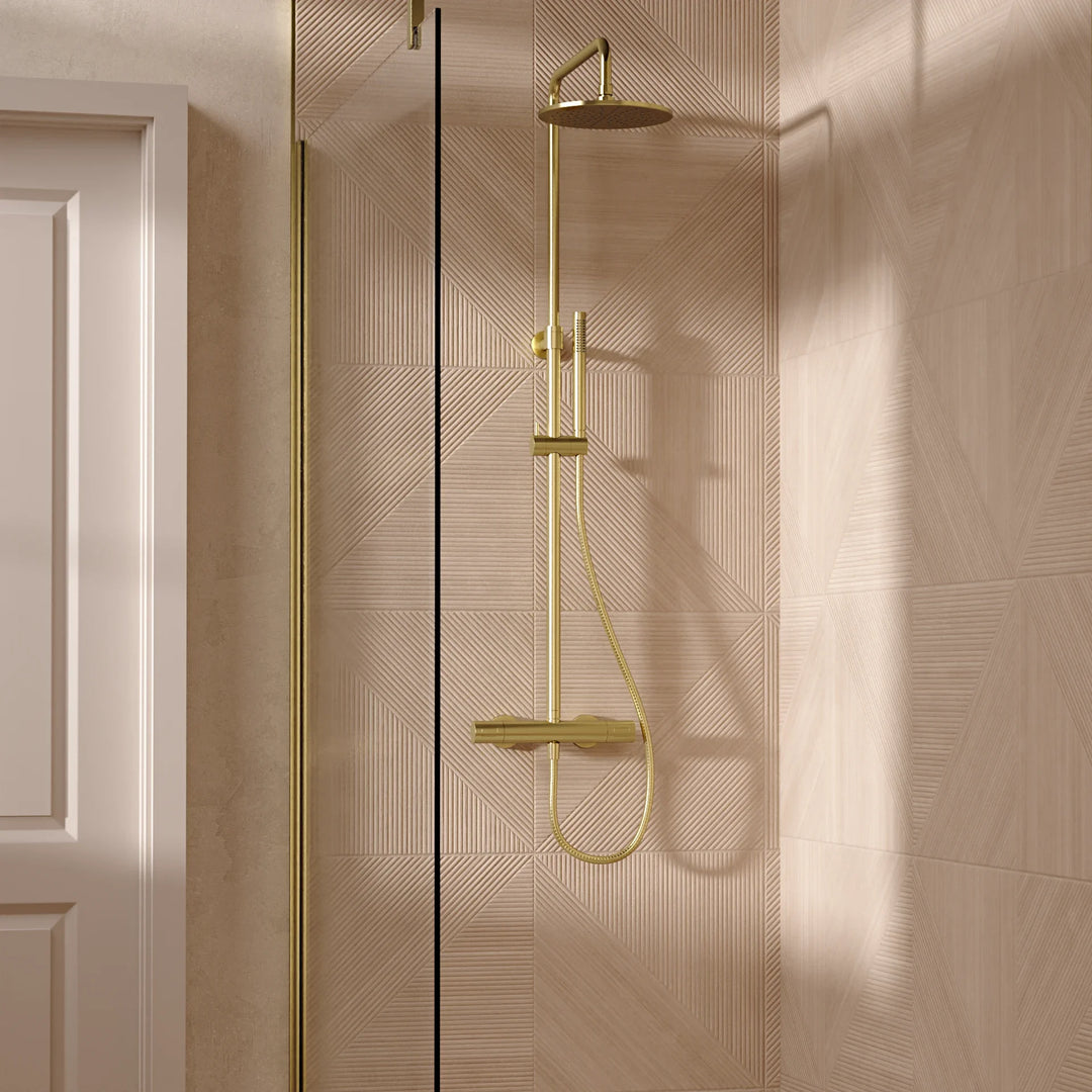 Crosswater Central 2 Outlet Multifunction Shower in Brushed Brass