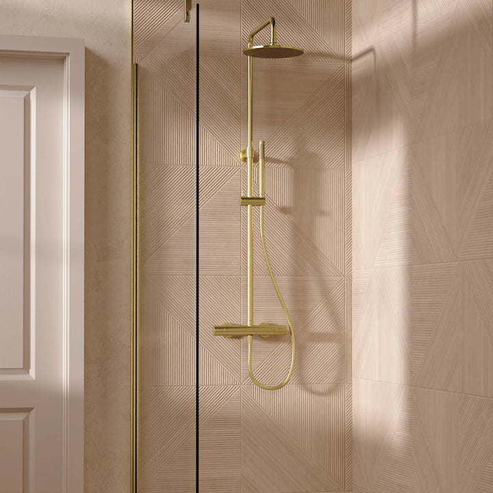 Crosswater Central 2 Outlet Multifunction Shower in Brushed Brass