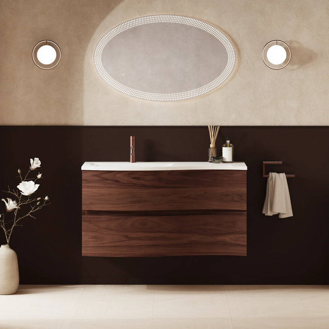 Crosswater Svelte 1000mm Vanity Unit & Cast Mineral Marble Basin