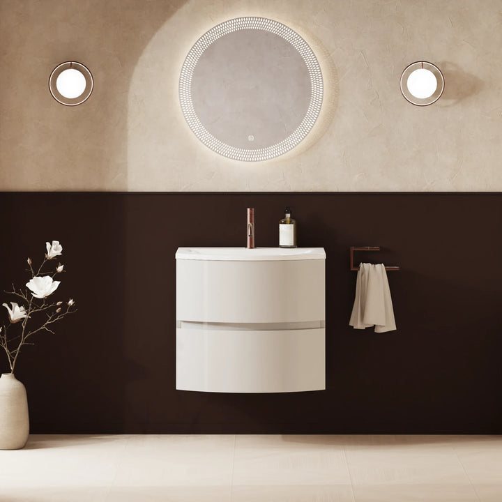 Crosswater Svelte 600mm Vanity Unit & Cast Mineral Marble Basin