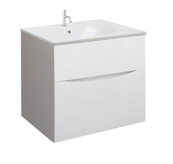 Crosswater Glide II 600mm Vanity Unit With Cast Mineral Marble Basin
