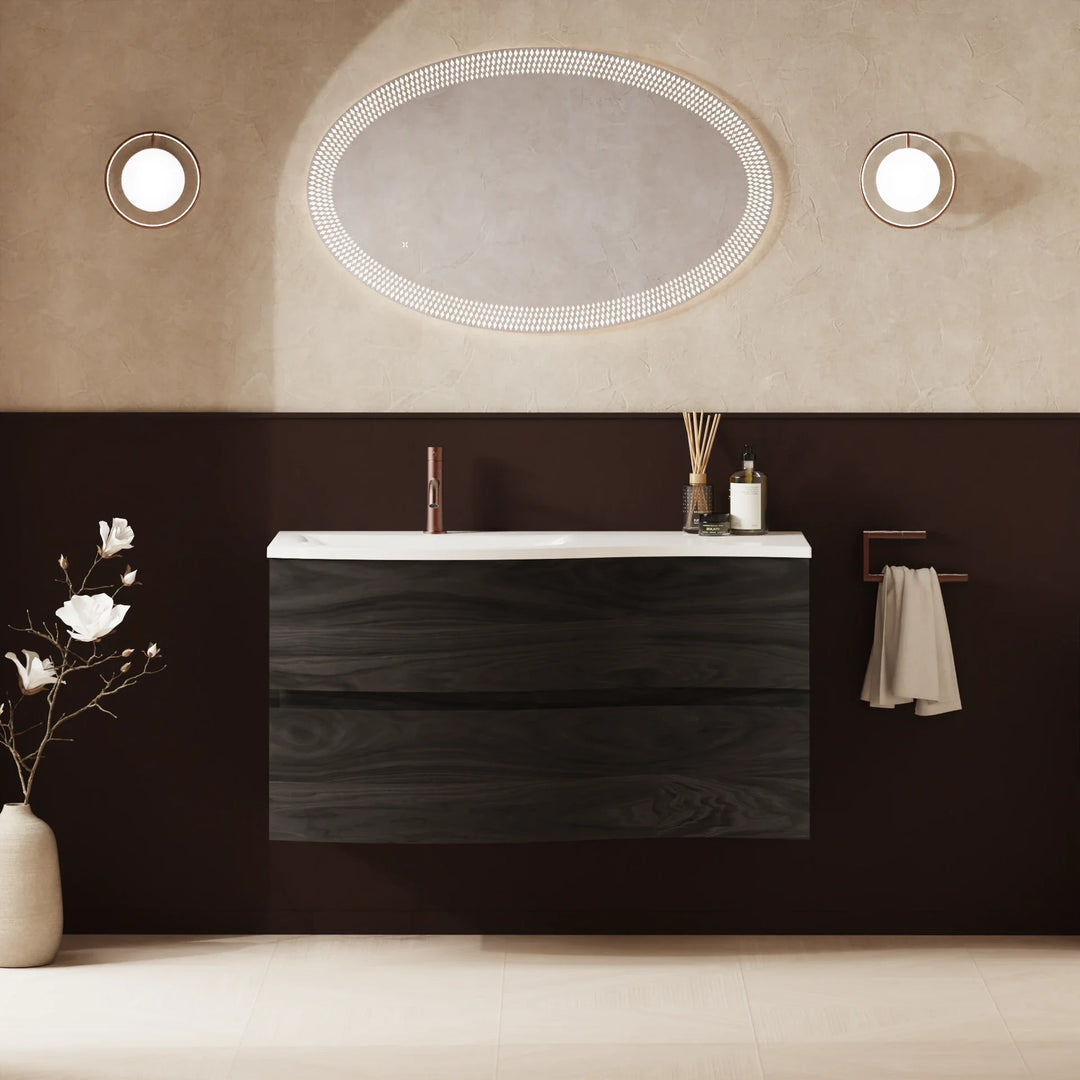 Crosswater Svelte 1000mm Vanity Unit & Cast Mineral Marble Basin