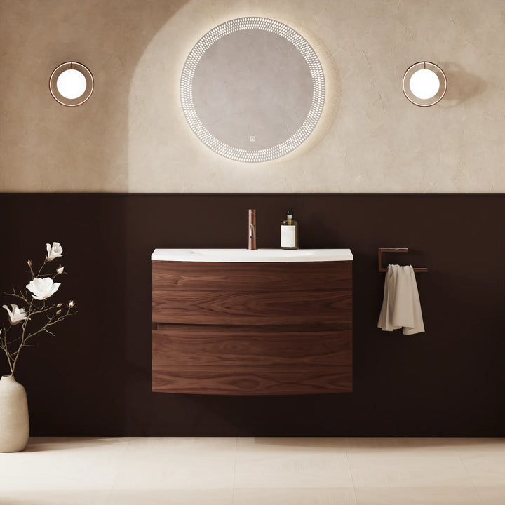 Crosswater Svelte 800mm Vanity Unit & Cast Mineral Marble Basin