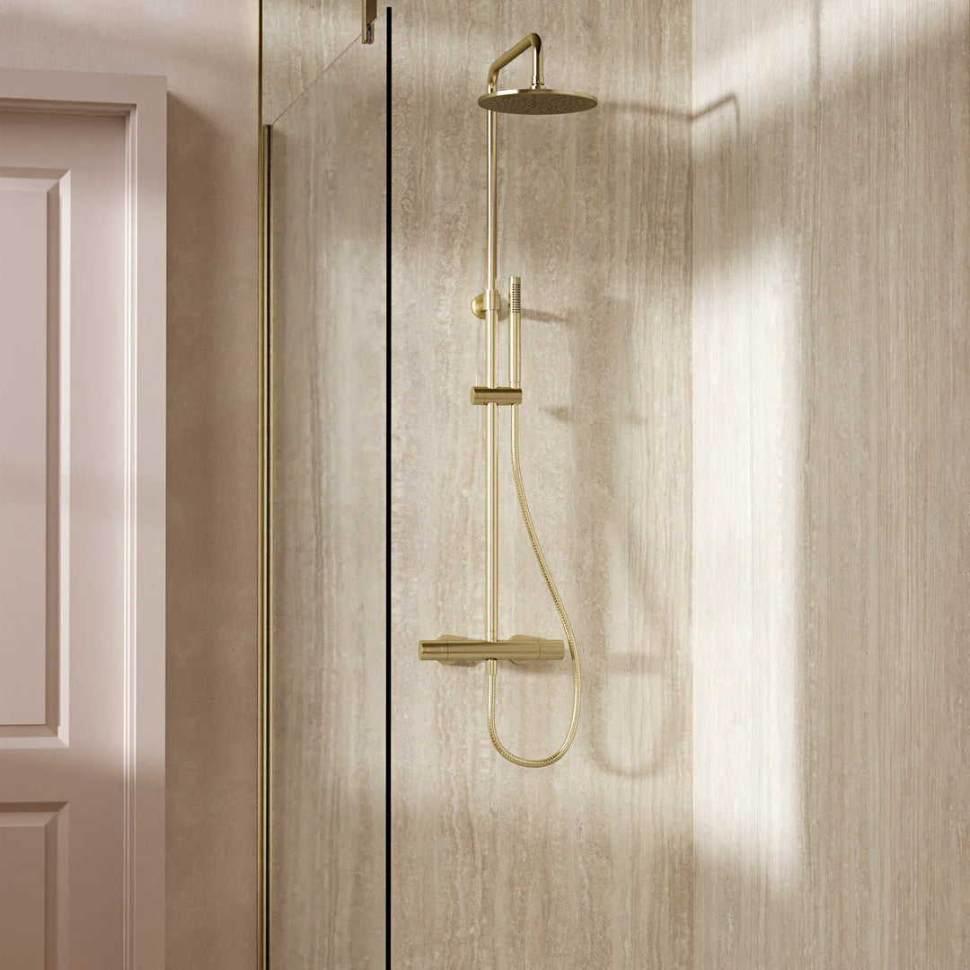 Crosswater Central 2 Outlet Multifunction Shower in Brushed Brass