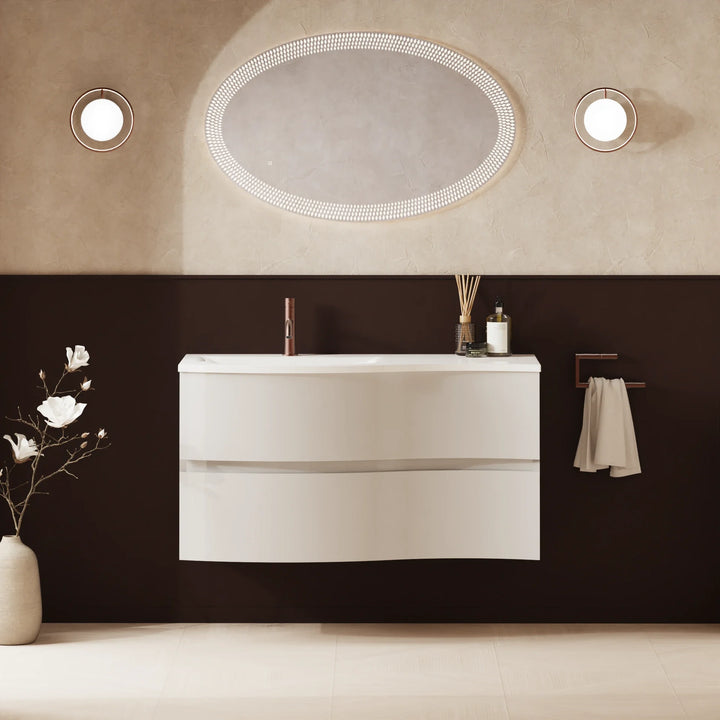 Crosswater Svelte 1000mm Vanity Unit & Cast Mineral Marble Basin
