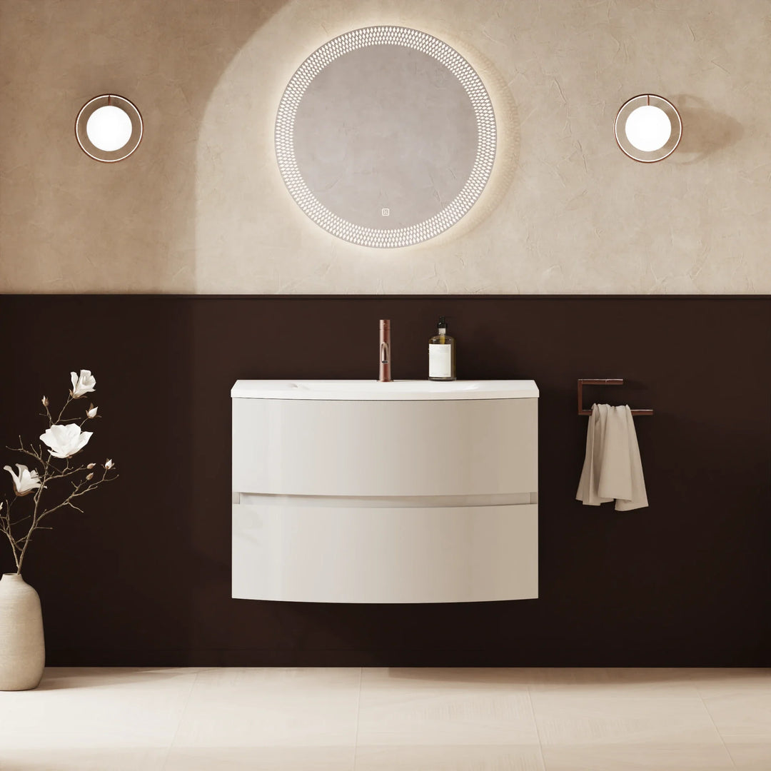 Crosswater Svelte 800mm Vanity Unit & Cast Mineral Marble Basin