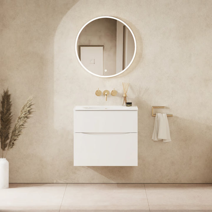 Crosswater Glide II 600mm Vanity Unit With Cast Mineral Marble Basin