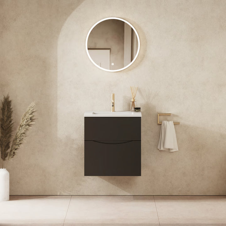 Crosswater Glide II 500mm Vanity Unit With Cast Mineral Marble Basin