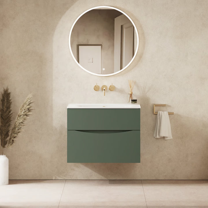 Crosswater Glide II 700mm Vanity Unit With Cast Mineral Marble Basin
