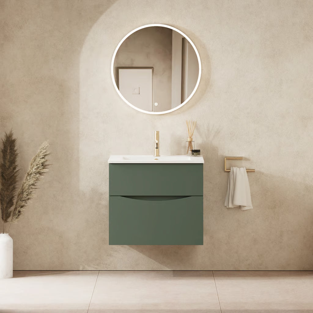Crosswater Glide II 600mm Vanity Unit With Cast Mineral Marble Basin