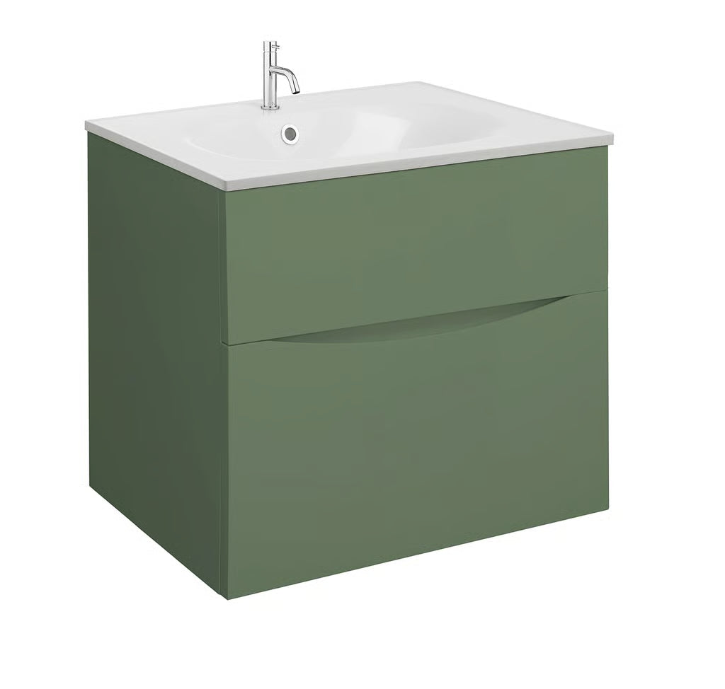 Crosswater Glide II 600mm Vanity Unit With Cast Mineral Marble Basin