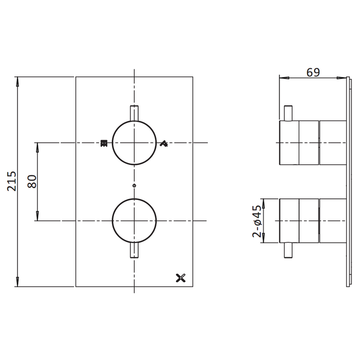Crosswater MPRO Design Shower Set 3 with Fixed Head & Handset in Brushed Brass