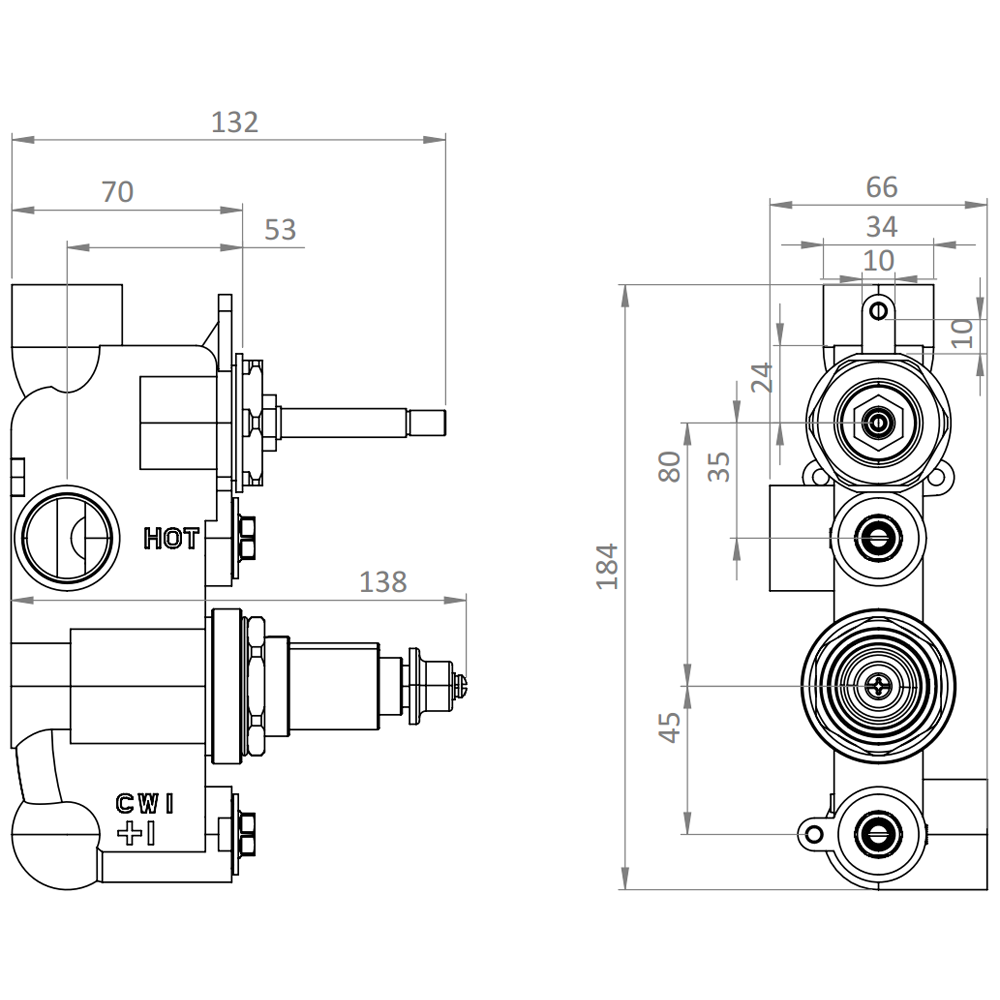 Crosswater MPRO Design Shower Set 3 with Fixed Head & Handset in Brushed Brass
